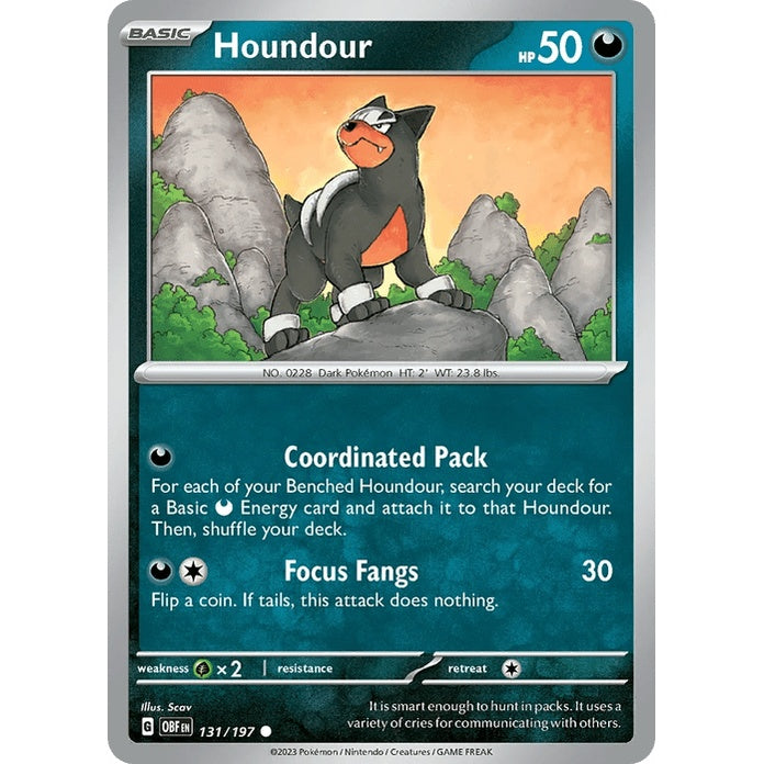 Houndour - Obsidian Flames (Common) [OBF-131] English / Near Mint / Normal