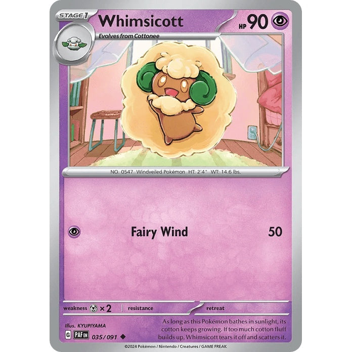 Whimsicott - Paldean Fates (Uncommon) [PAF-35] English / Near Mint / Normal