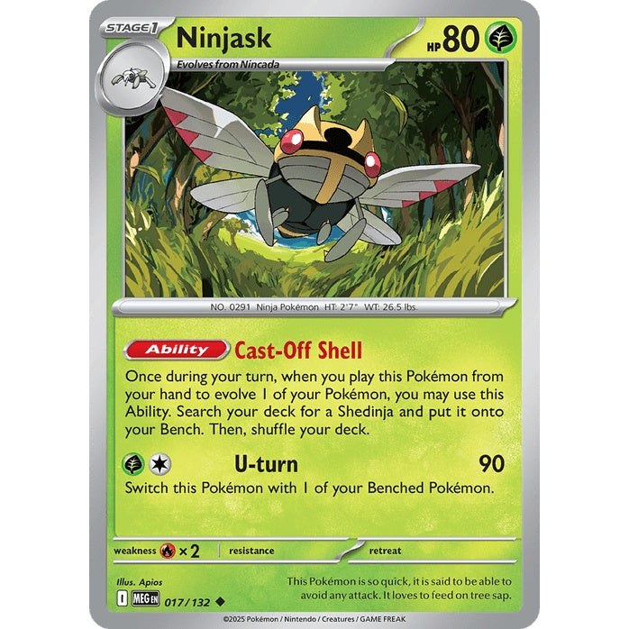 Ninjask - Mega Evolution (Uncommon) [MEG-17] English / Near Mint / Normal