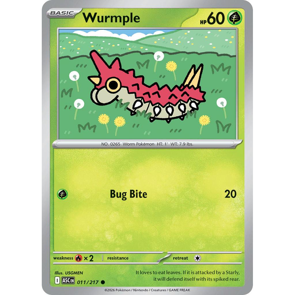 Wurmple 011/217 [Love Ball pattern] - Ascended Heroes