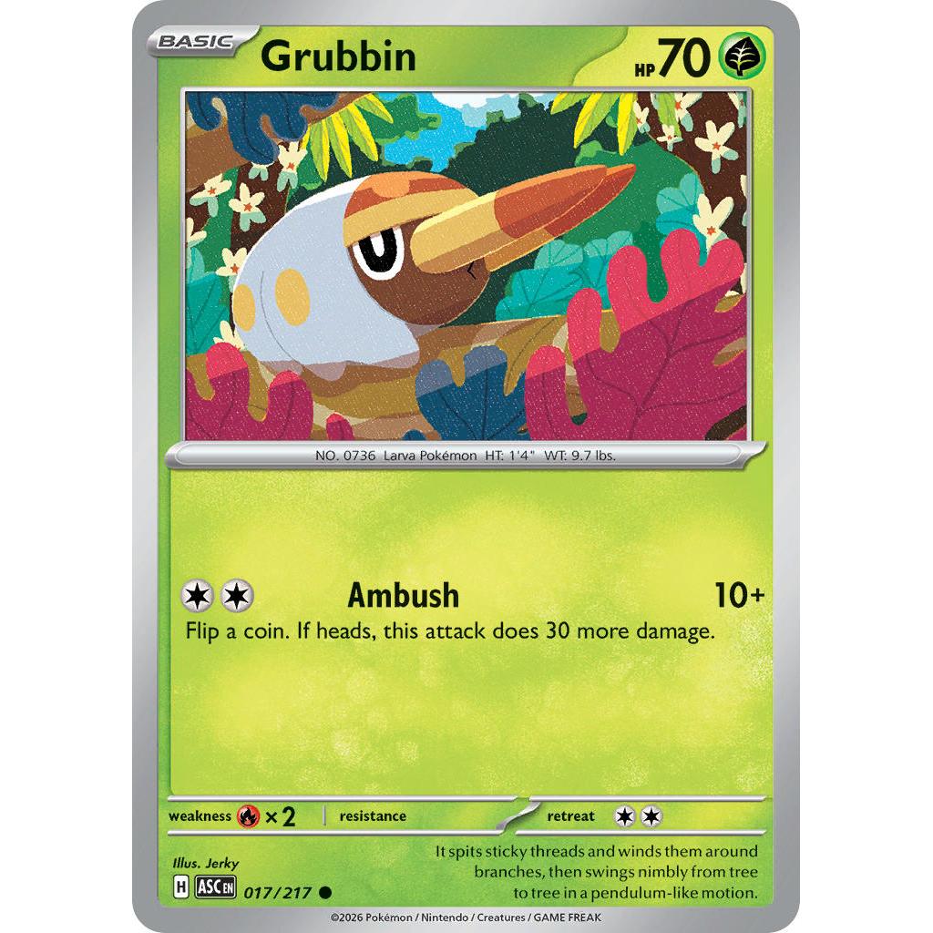 Grubbin 017/217 [Quick Ball pattern] - Ascended Heroes