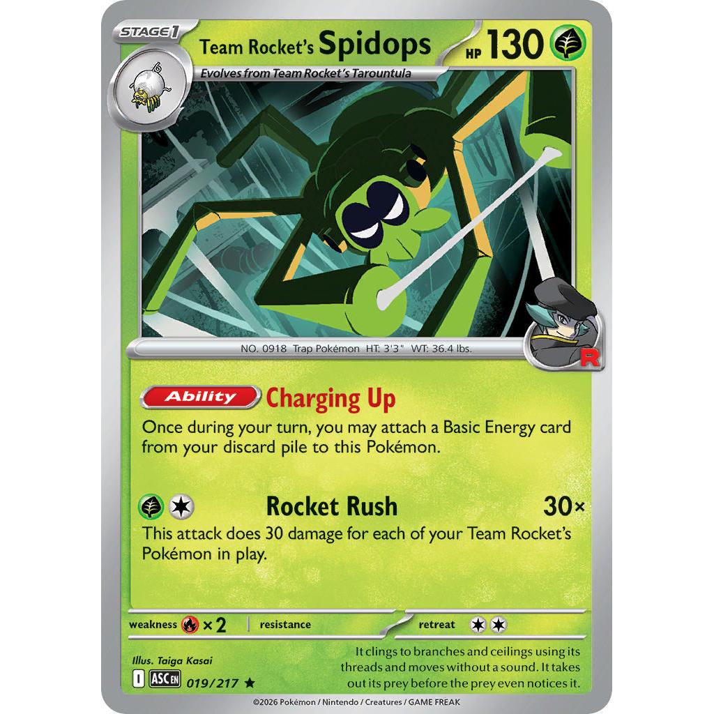 Team Rocket's Spidops 019/217 [Team Rocket pattern] - Ascended Heroes