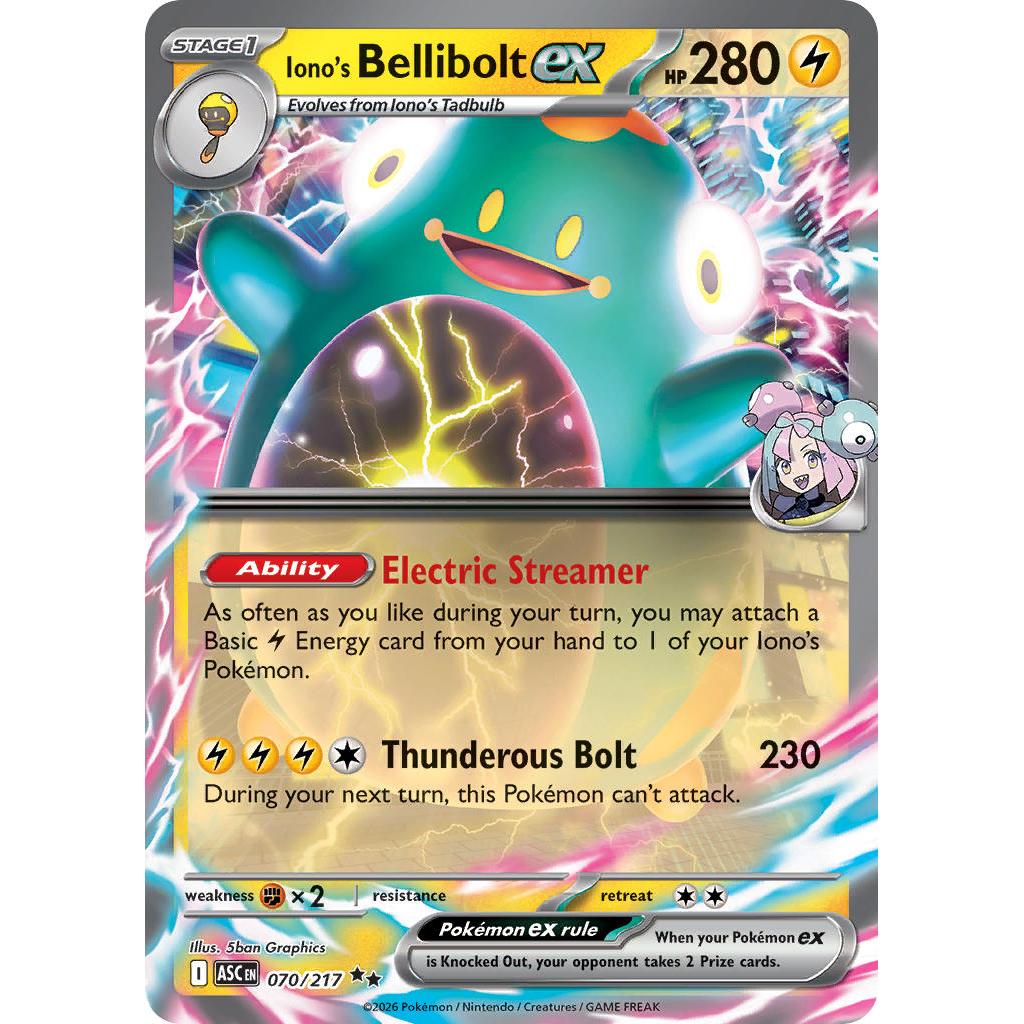 Iono's Bellibolt ex 070/217 - Ascended Heroes