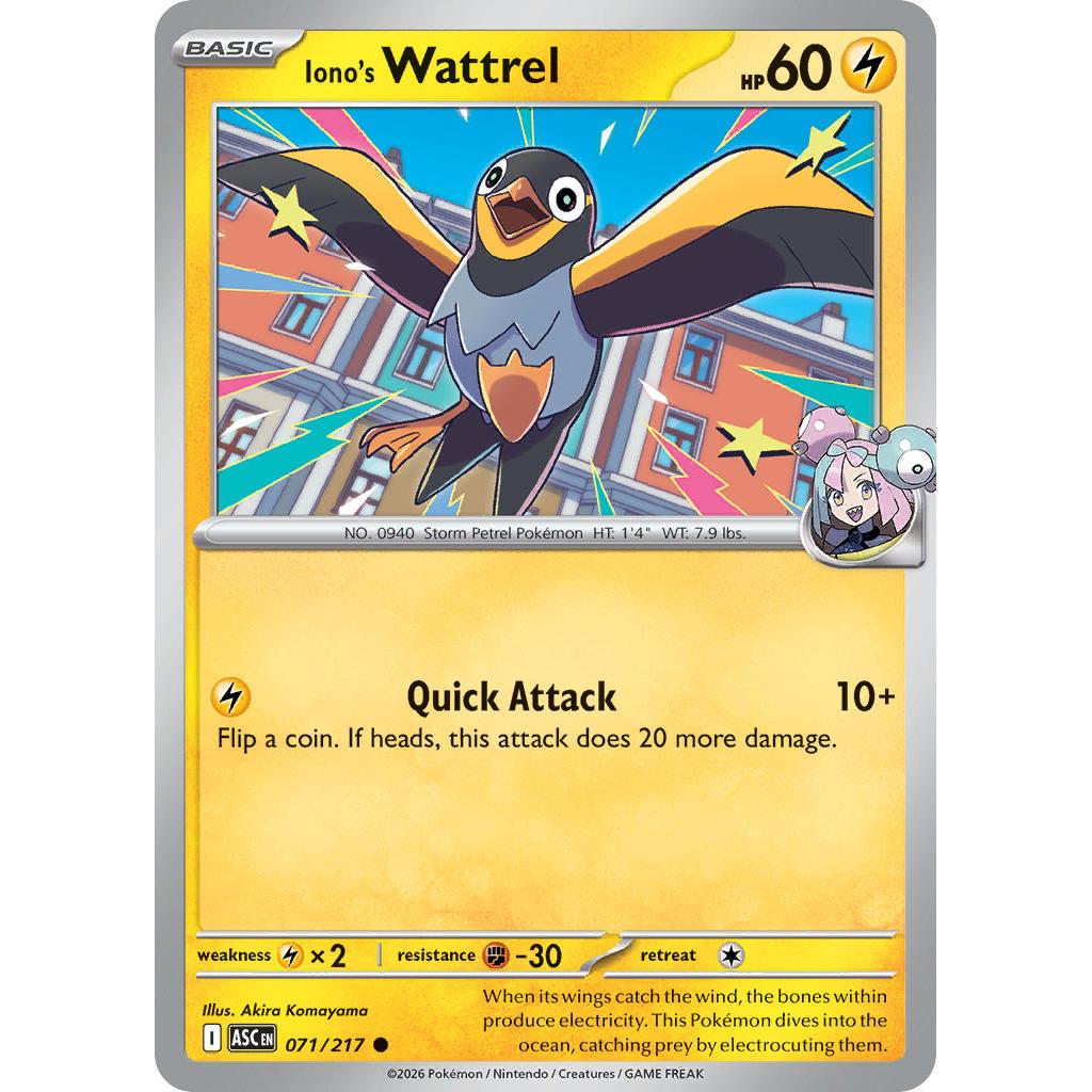 Iono's Wattrel 071/217 [Poke Ball pattern] - Ascended Heroes