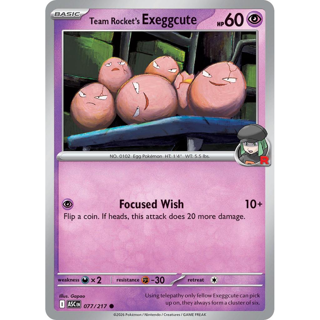 Team Rocket's Exeggcute 077/217 [Team Rocket pattern] - Ascended Heroes