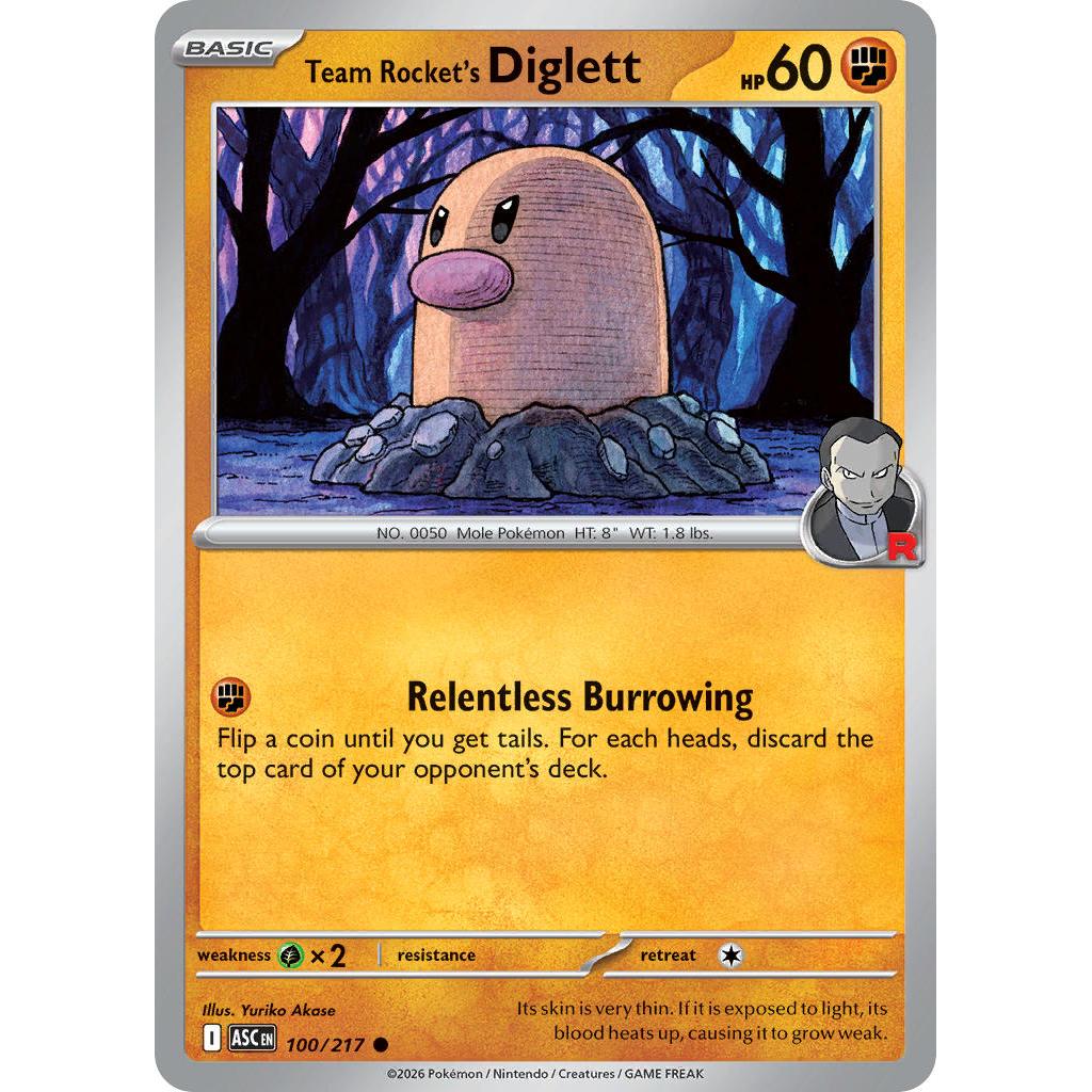 Team Rocket's Diglett 100/217 - Ascended Heroes