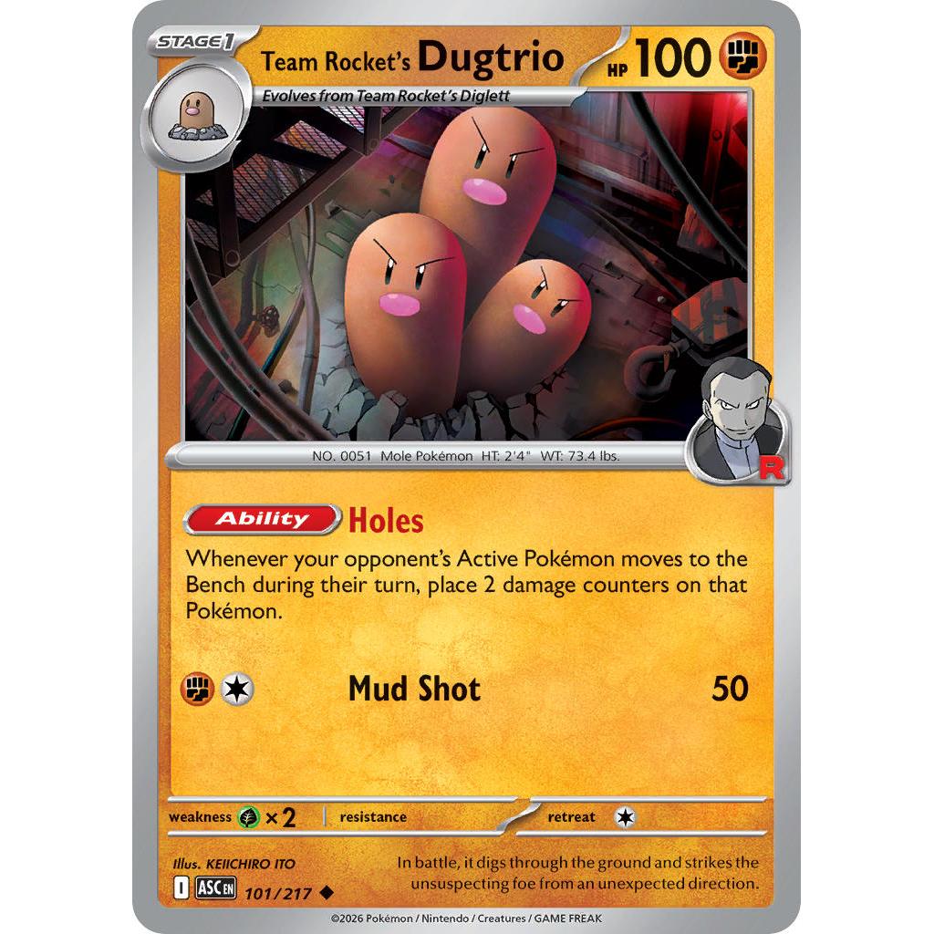 Team Rocket's Dugtrio 101/217 [Team Rocket pattern] - Ascended Heroes