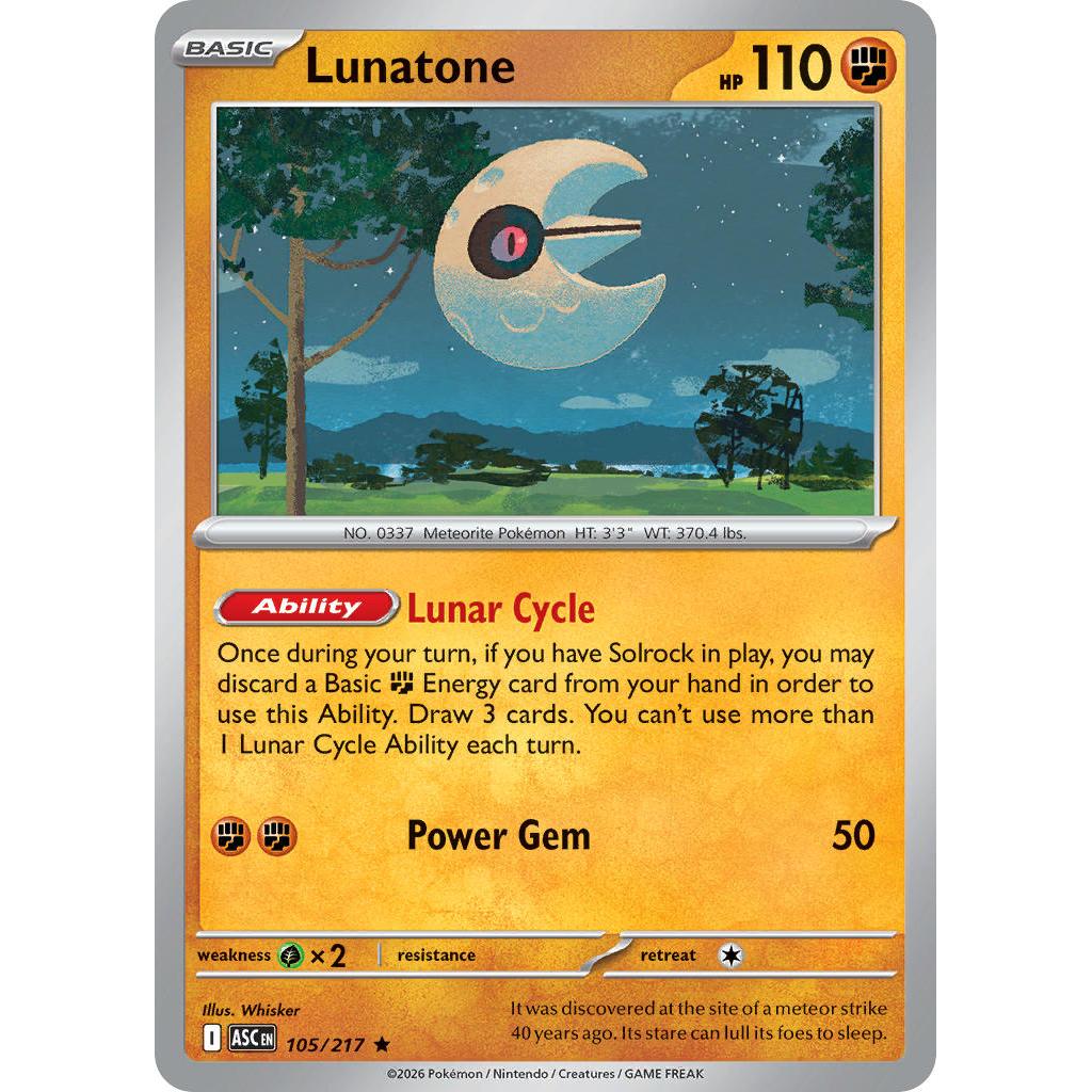 Lunatone 105/217 [Dusk Ball pattern] - Ascended Heroes