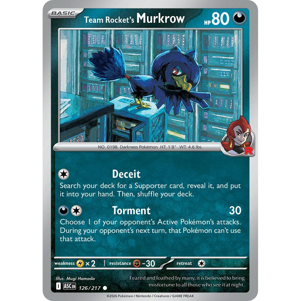 Team Rocket's Murkrow 126/217 [Team Rocket pattern] - Ascended Heroes