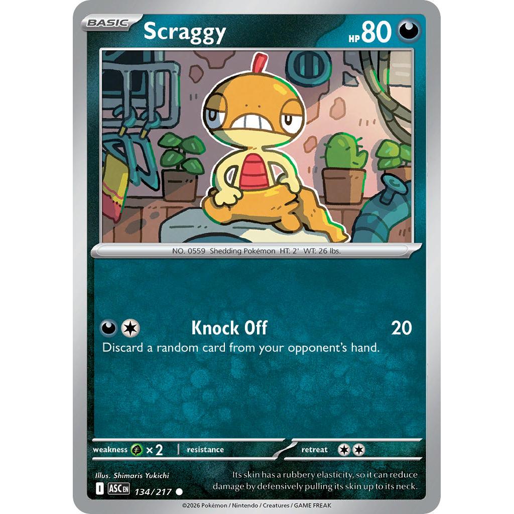 Scraggy 134/217 [Quick Ball pattern] - Ascended Heroes