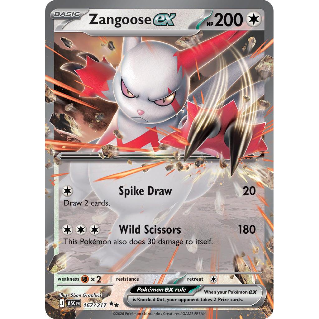 Zangoose ex 167/217 - Ascended Heroes