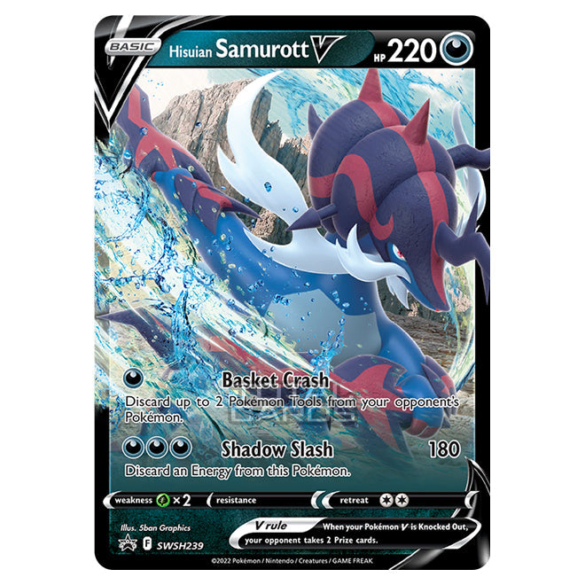 Hisuian Samurott V - SWSH Black Star Promos (Promo) [SWSH239] English / Near Mint / Holofoil