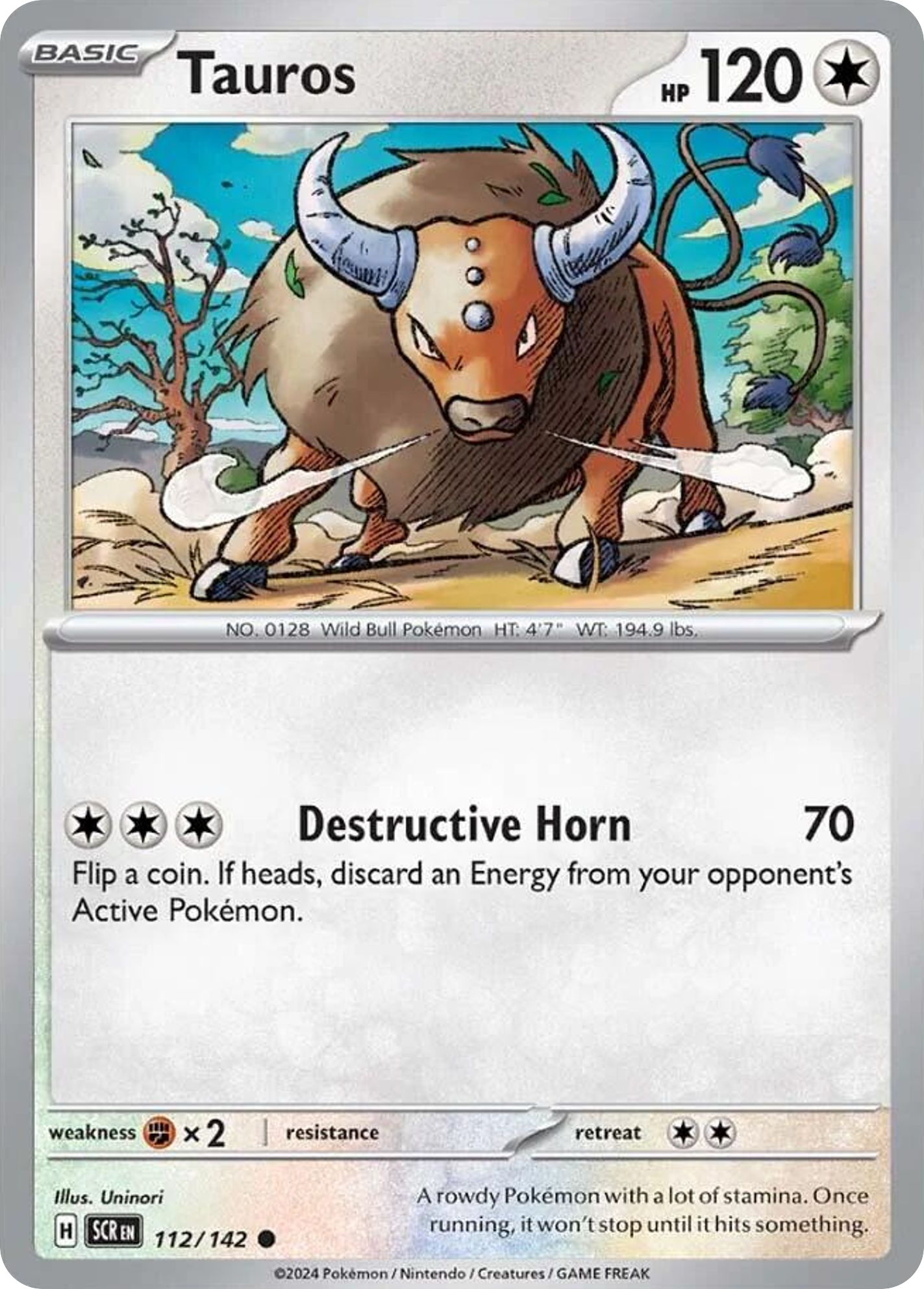 Tauros - Stellar Crown (Common) [SCR-112] English / Near Mint / Normal