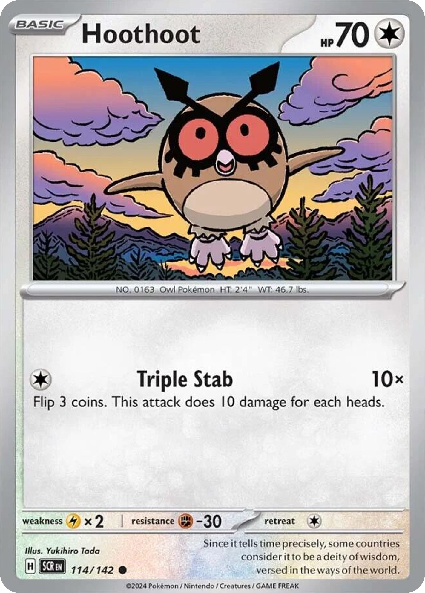 Hoothoot - Stellar Crown (Common) [SCR-114] English / Near Mint / Normal