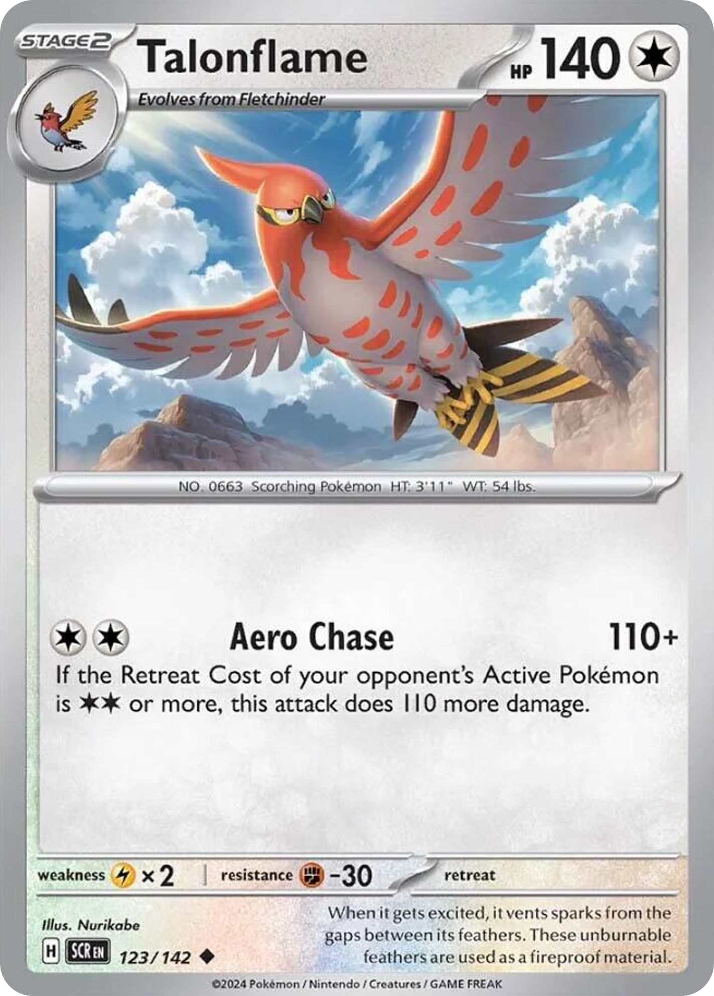 Talonflame - Stellar Crown (Uncommon) [SCR-123] English / Near Mint / Normal