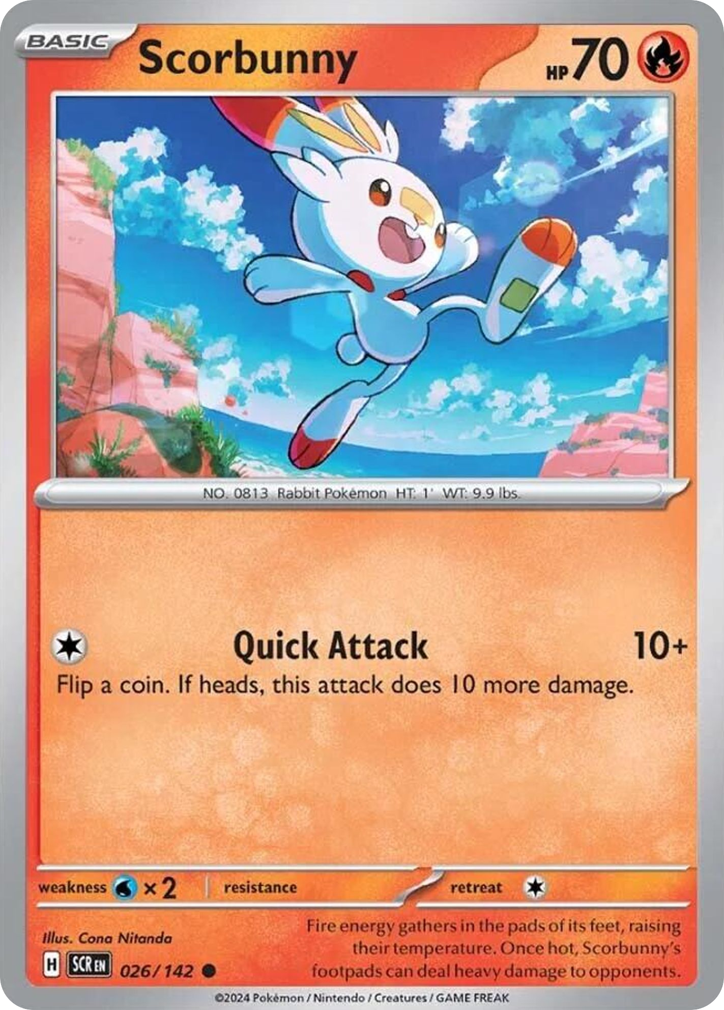 Scorbunny - Stellar Crown (Common) [SCR-26] English / Near Mint / Normal