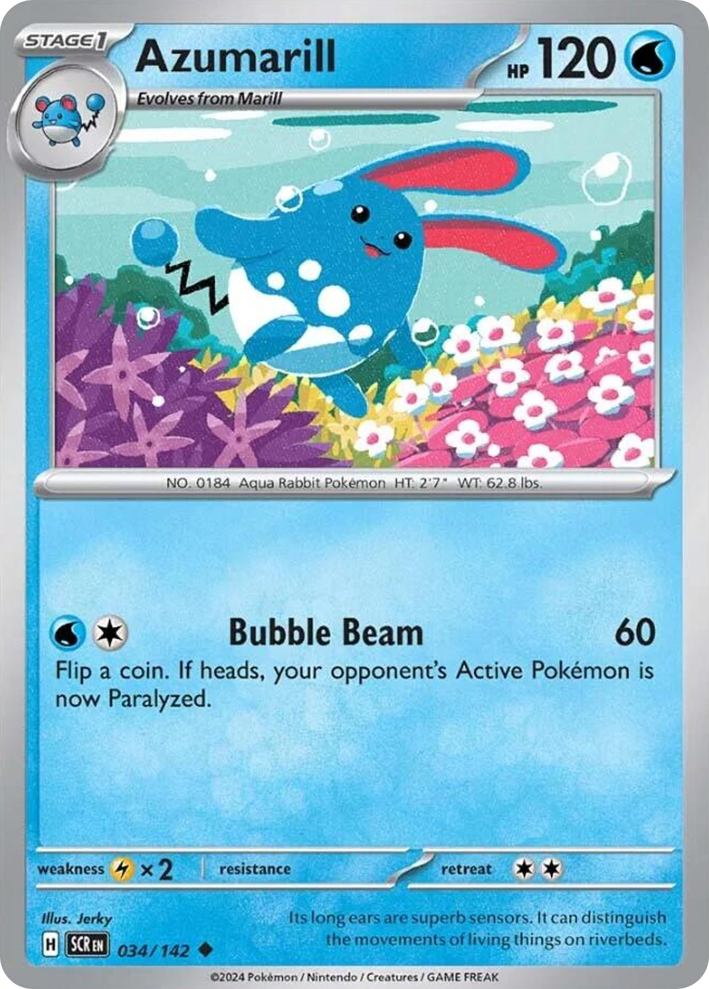 Azumarill - Stellar Crown (Uncommon) [SCR-34] English / Near Mint / Normal