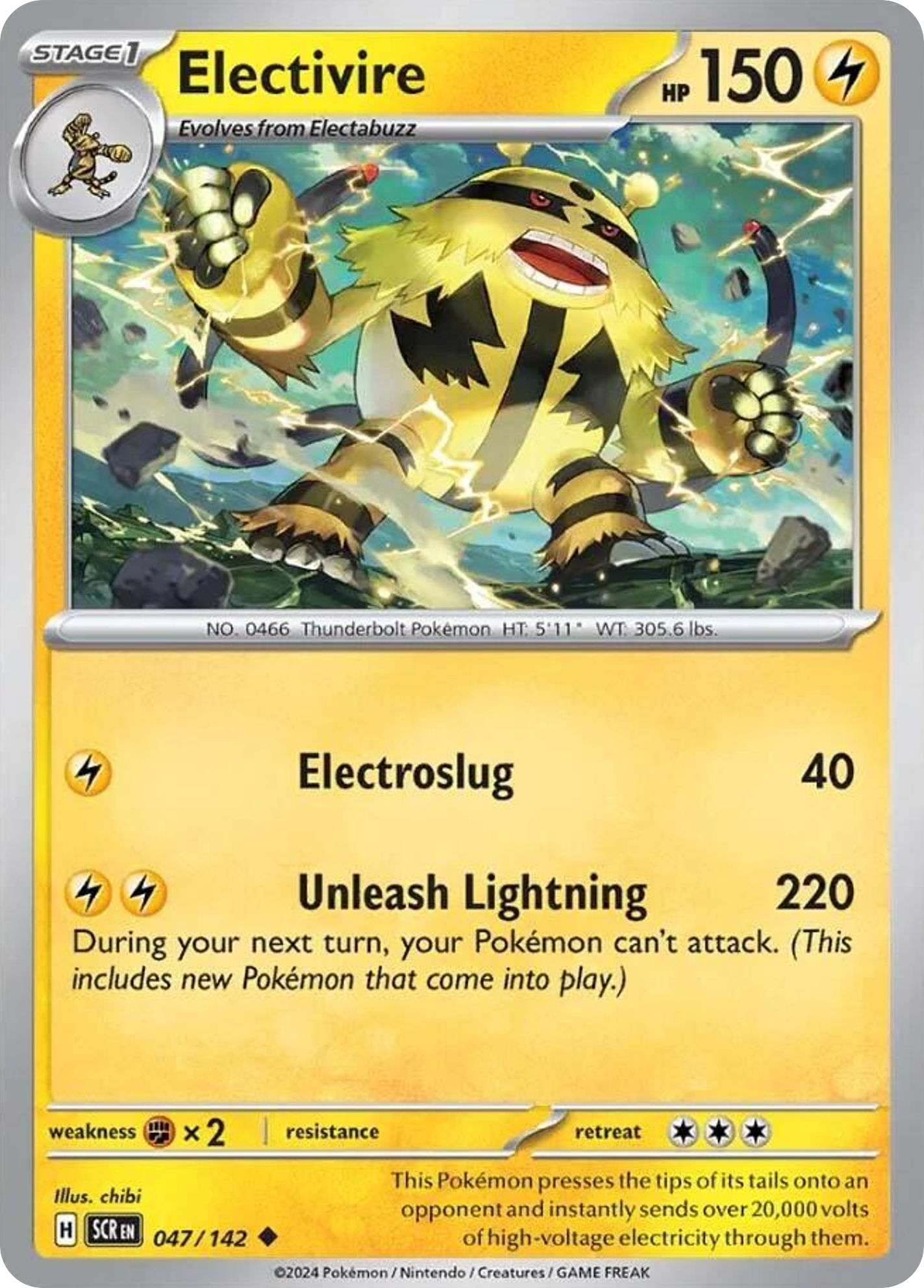 Electivire - Stellar Crown (Uncommon) [SCR-47] English / Near Mint / Normal