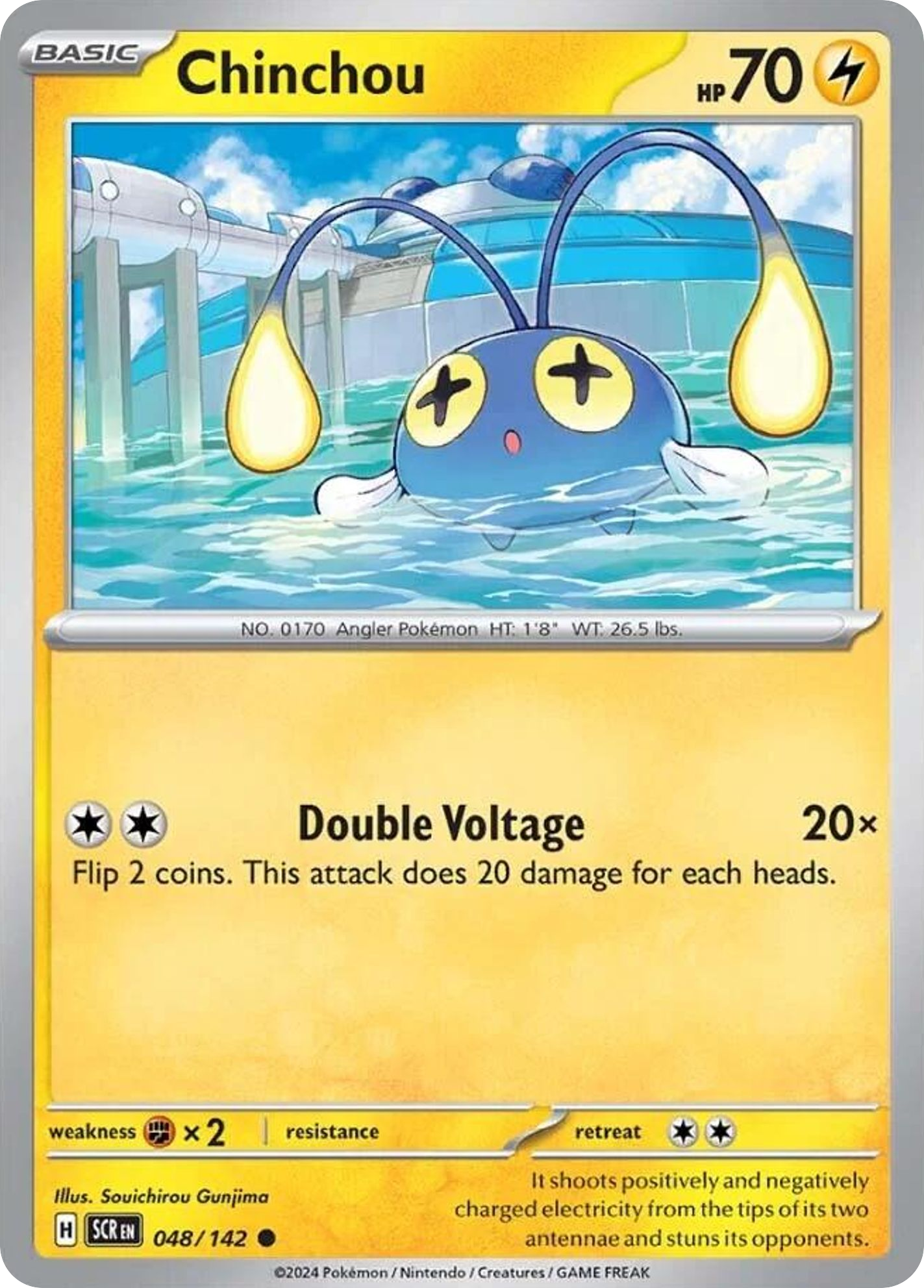 Chinchou - Stellar Crown (Common) [SCR-48] English / Near Mint / Normal