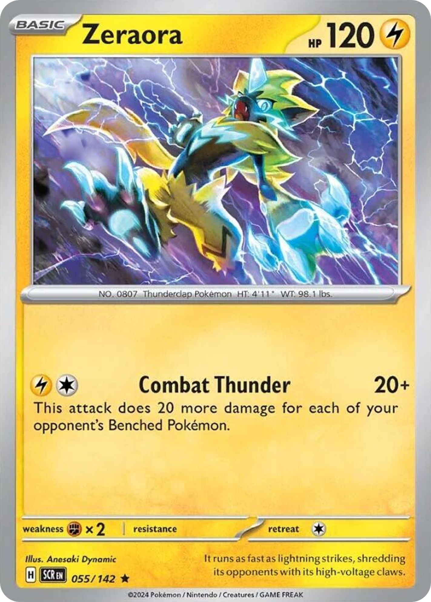Zeraora - Stellar Crown (Rare) [SCR-55] English / Near Mint / Normal