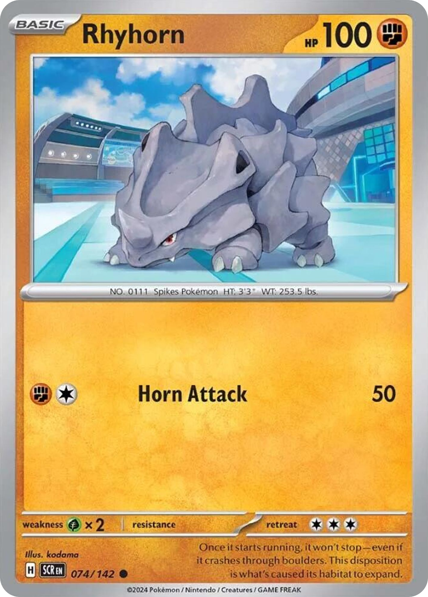 Rhyhorn - Stellar Crown (Common) [SCR-74] English / Near Mint / Normal