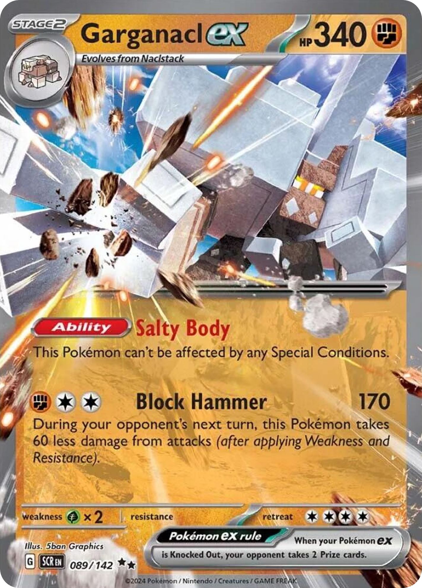 Garganacl ex - Stellar Crown (Double Rare) [SCR-89] English / Near Mint / Normal