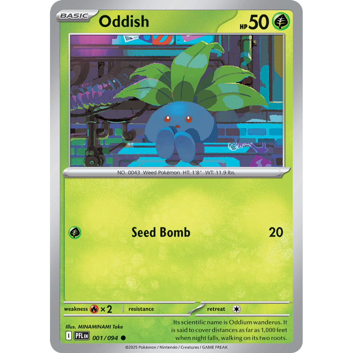 Oddish 1/094 (Reverse Holo) - Phantasmal Flames