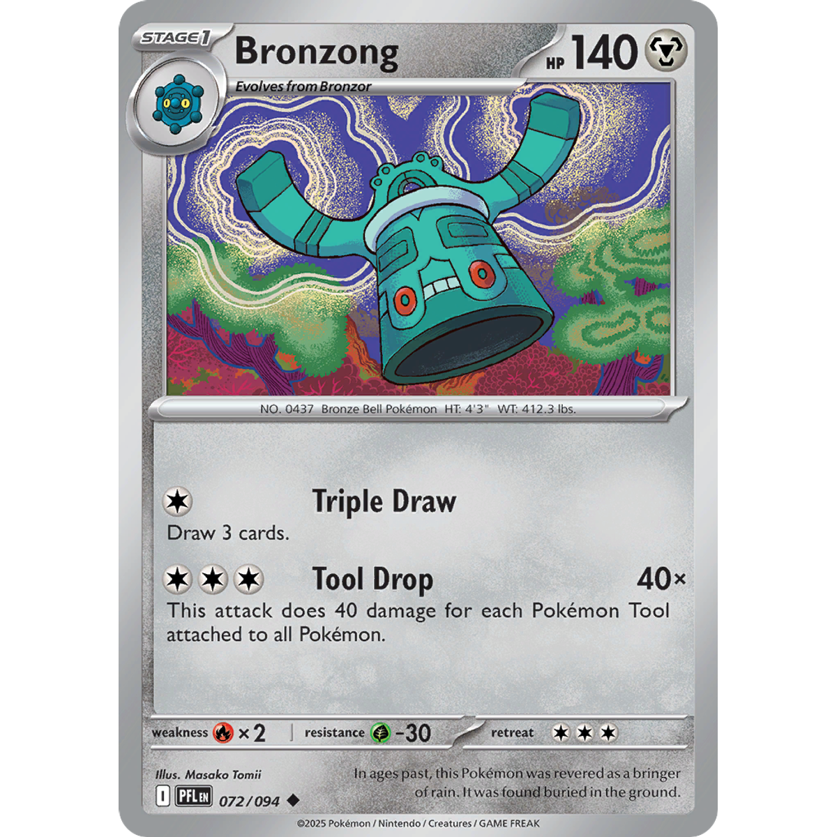 Bronzong 72/094 (Reverse Holo) - Phantasmal Flames