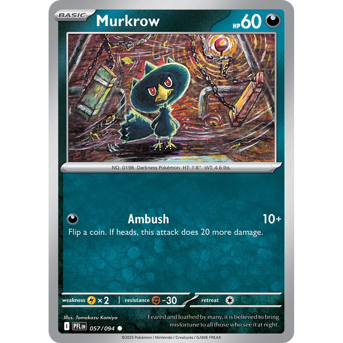 Murkrow 57/094 (Reverse Holo) - Phantasmal Flames