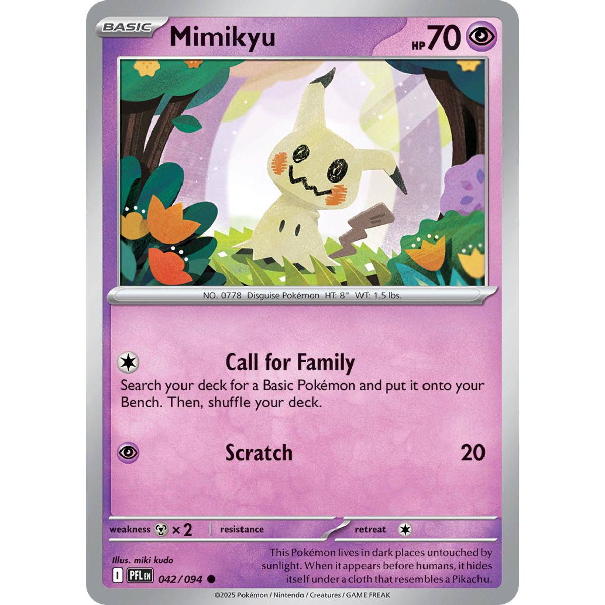 Mimikyu 42/094 (Reverse Holo) - Phantasmal Flames