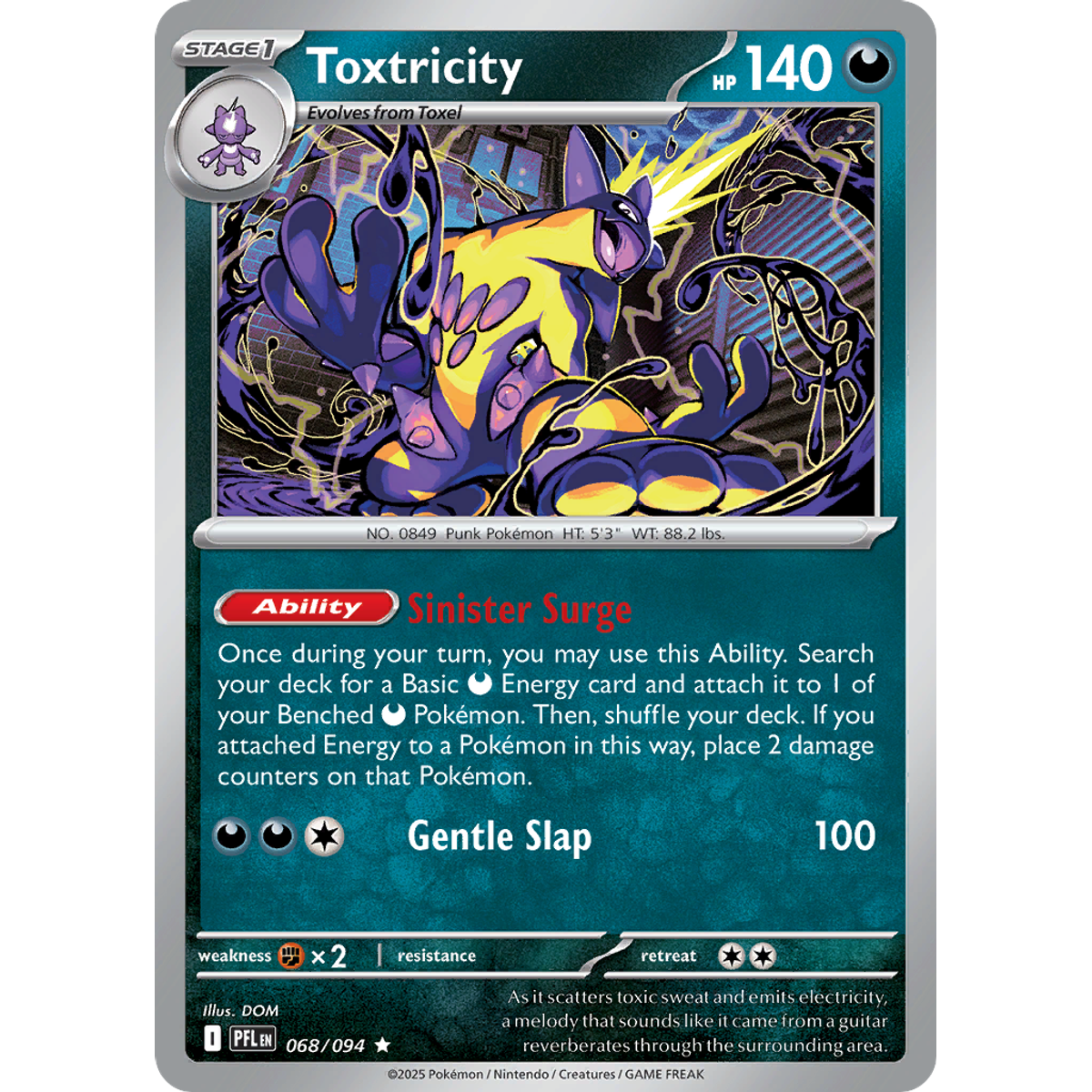 Toxtricity 68/094 (Reverse Holo) - Phantasmal Flames