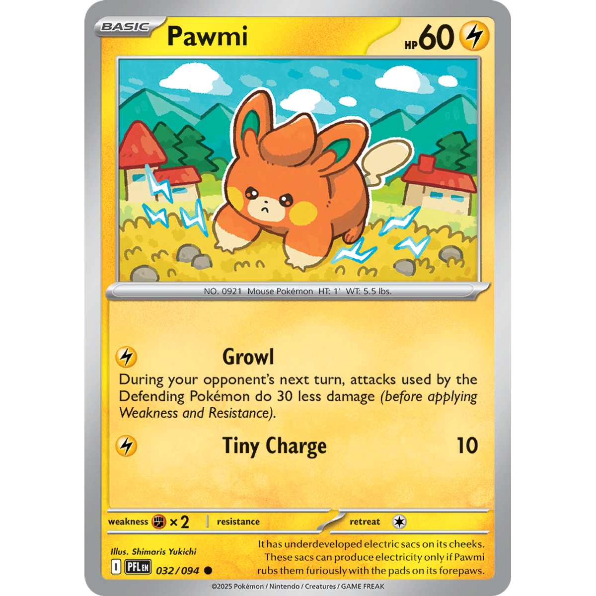 Pawmi 32/094 (Reverse Holo) - Phantasmal Flames