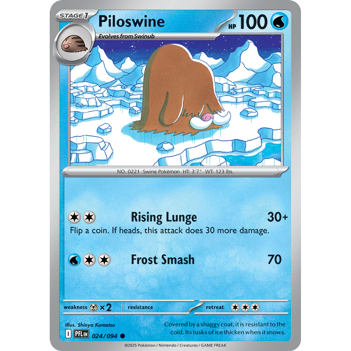 Piloswine 24/094 (Reverse Holo) - Phantasmal Flames