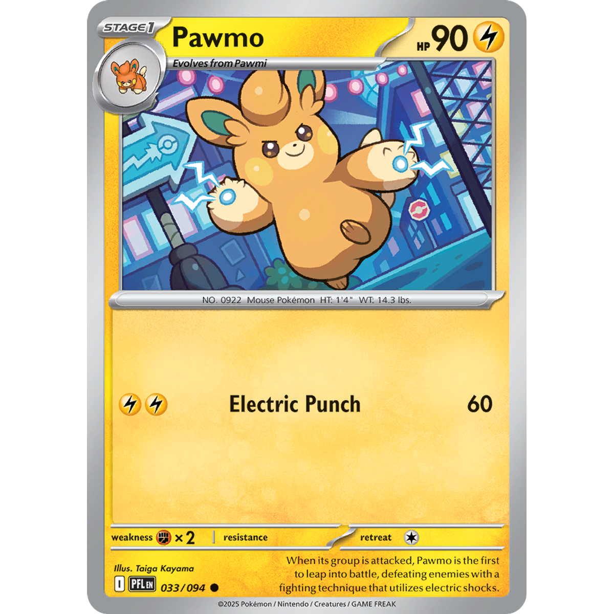 Pawmo 33/094 (Reverse Holo) - Phantasmal Flames