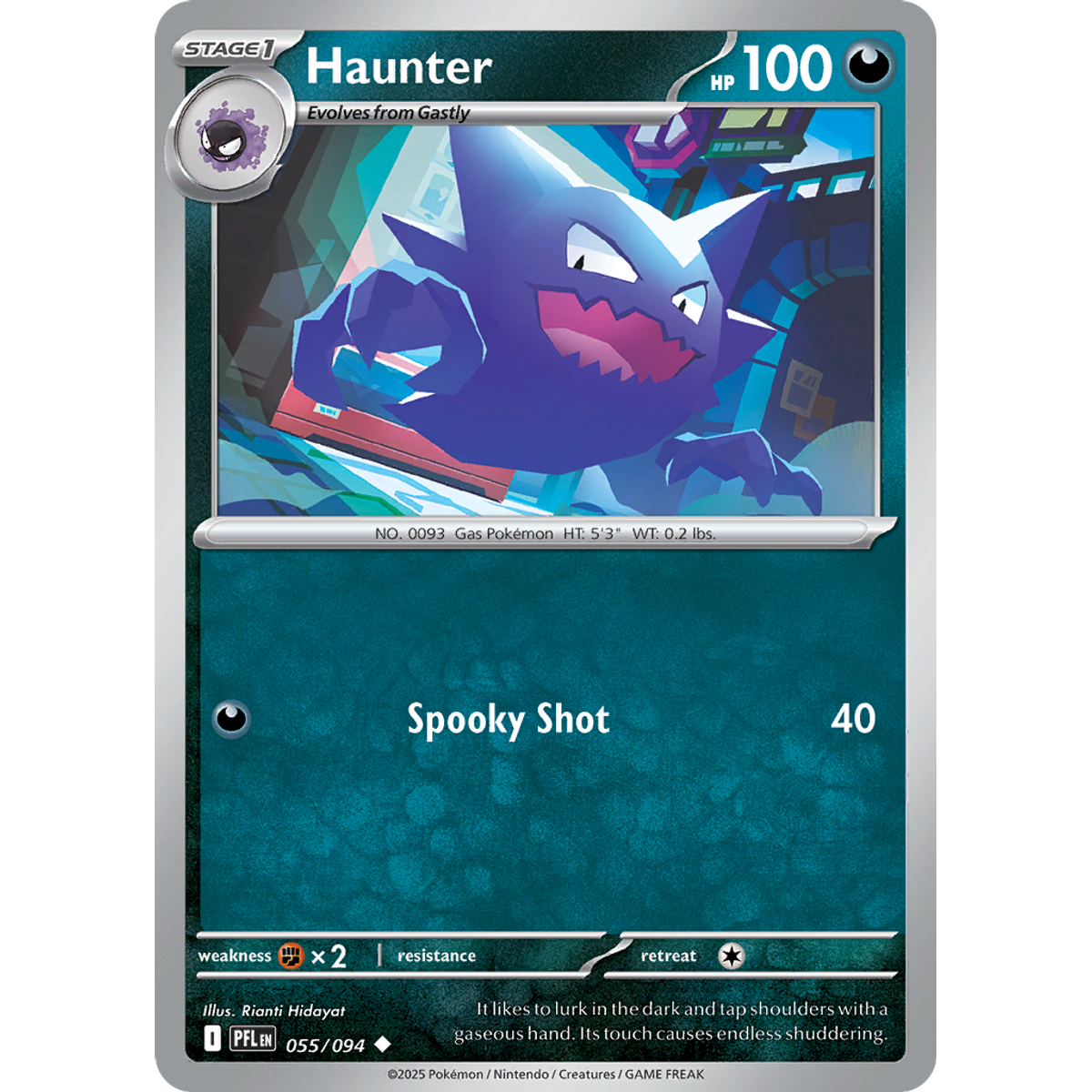 Haunter 55/094 (Reverse Holo) - Phantasmal Flames