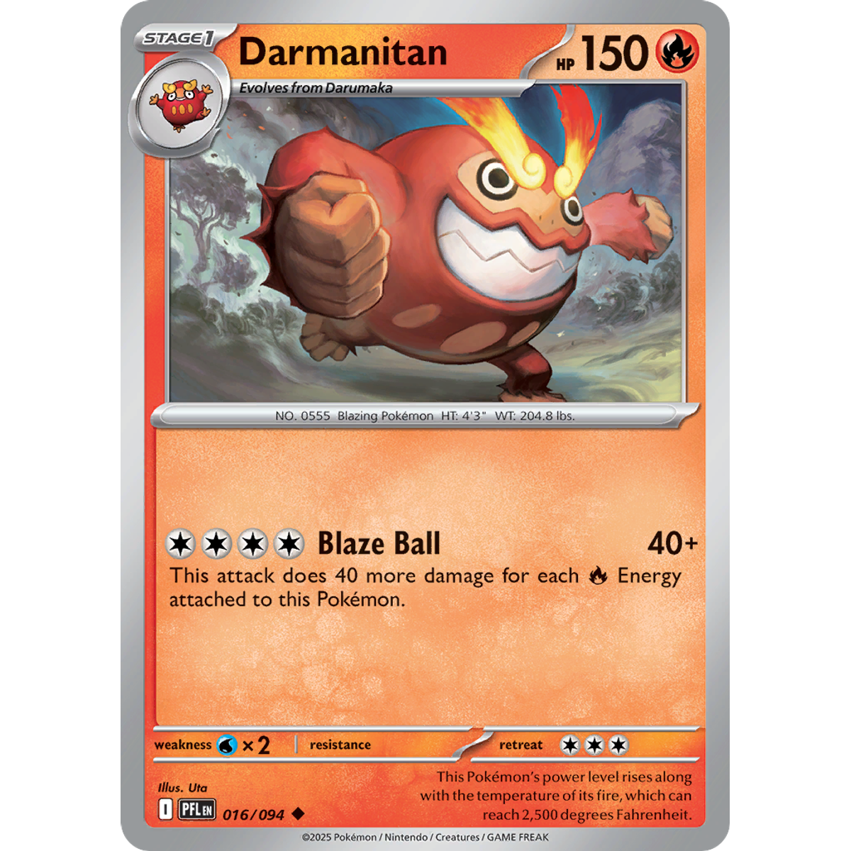 Darmanitan 16/094 (Reverse Holo) - Phantasmal Flames