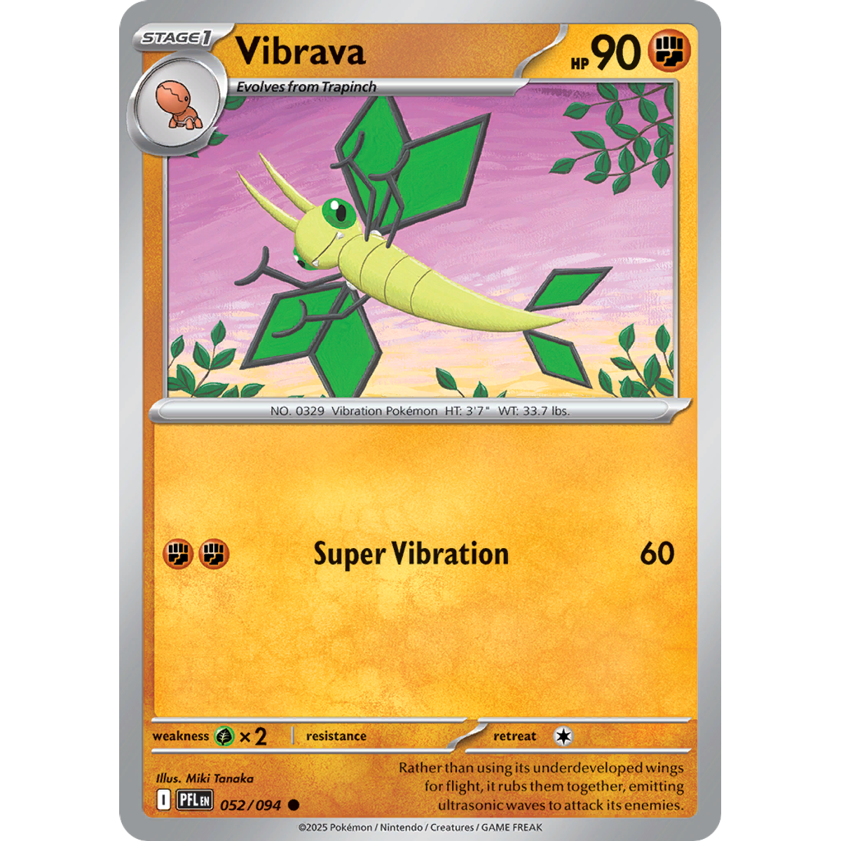 Vibrava 52/094 (Reverse Holo) - Phantasmal Flames