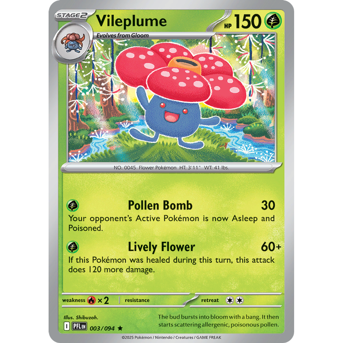 Vileplume 3/094 (Reverse Holo) - Phantasmal Flames