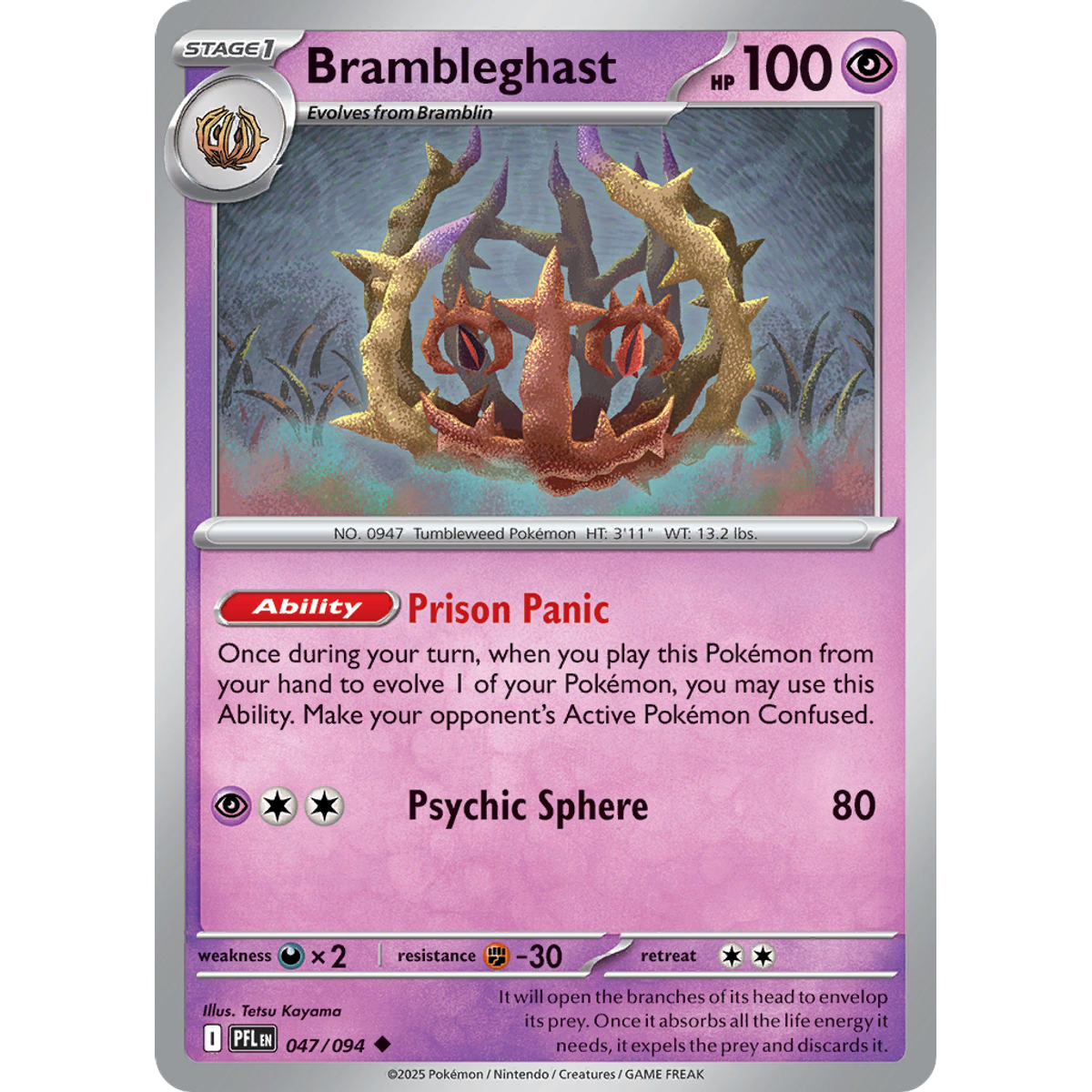 Brambleghast 47/094 (Reverse Holo) - Phantasmal Flames
