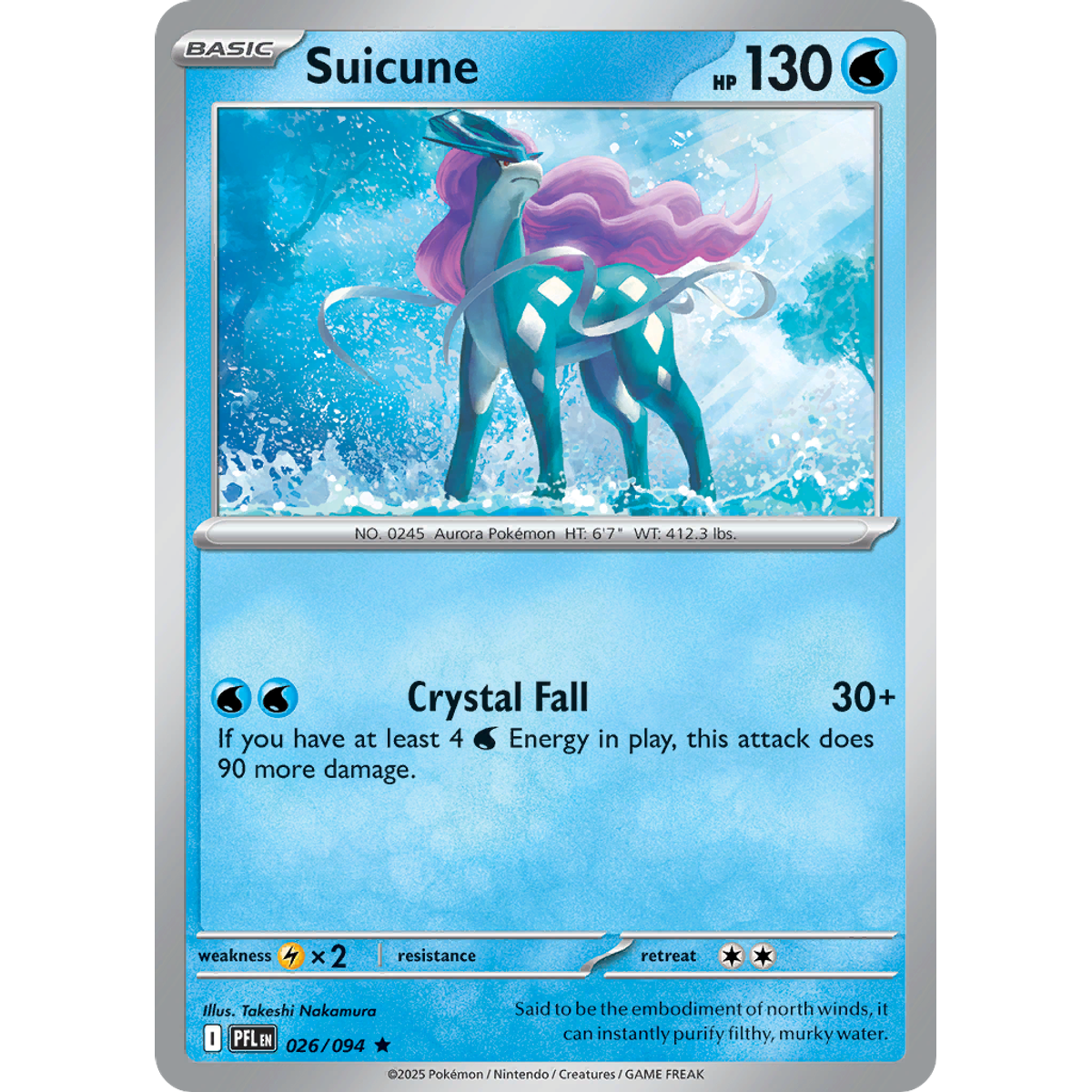 Suicune 26/094 (Reverse Holo) - Phantasmal Flames