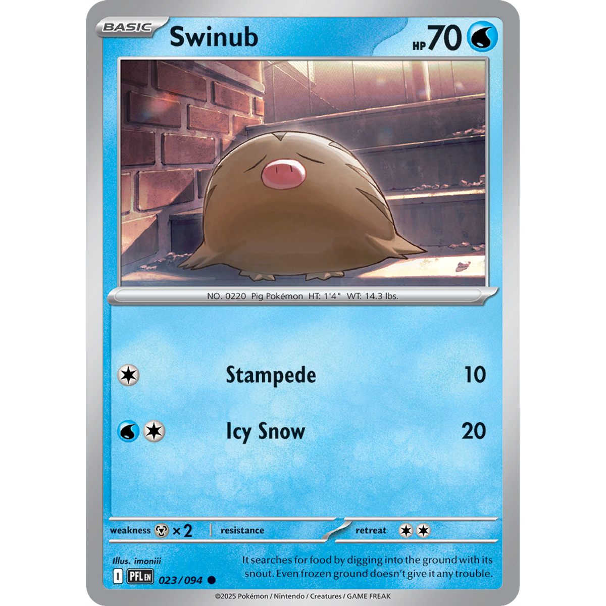 Swinub 23/094 (Reverse Holo) - Phantasmal Flames