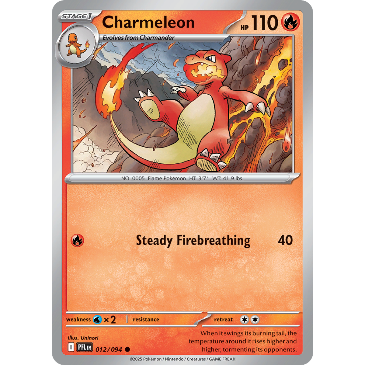 Charmeleon 12/094 (Reverse Holo) - Phantasmal Flames