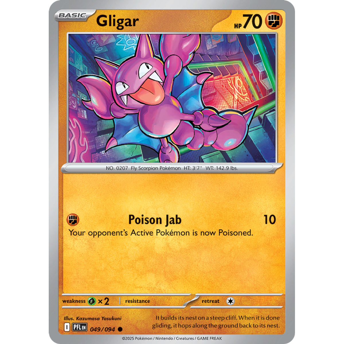 Gligar 49/094 (Reverse Holo) - Phantasmal Flames