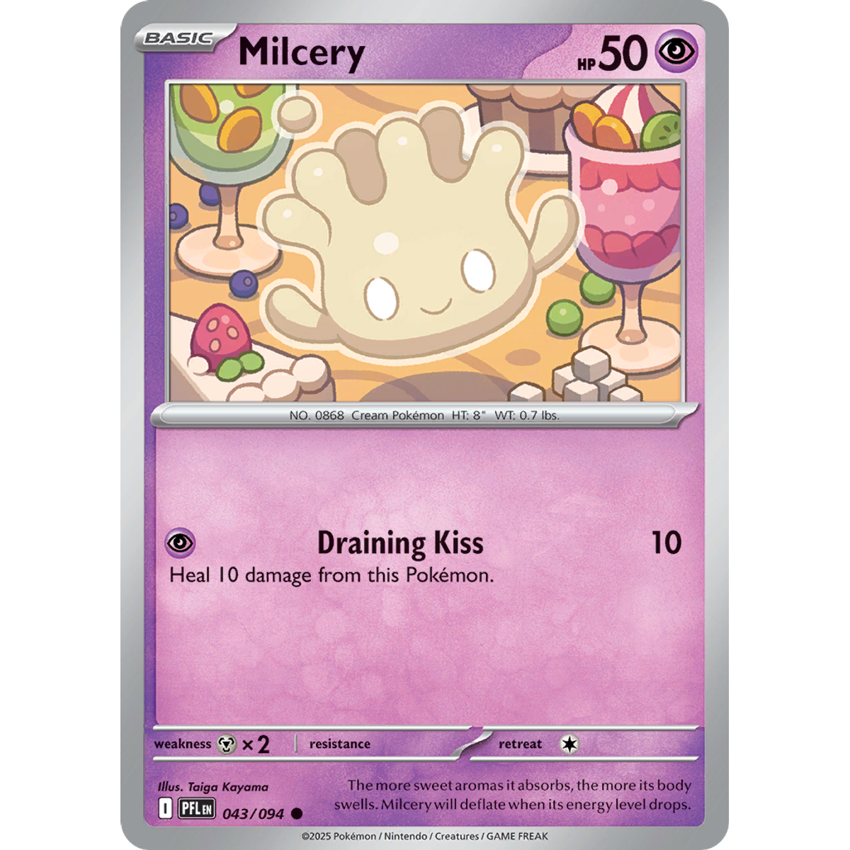 Milcery 43/094 (Reverse Holo) - Phantasmal Flames