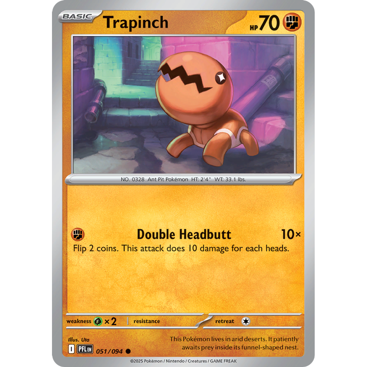 Trapinch 51/094 (Reverse Holo) - Phantasmal Flames